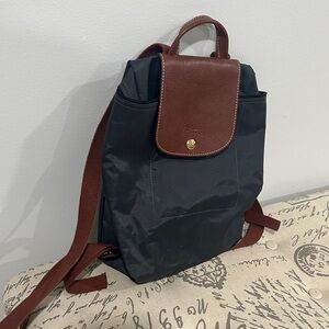 Longchamp Brown and Black Backpack